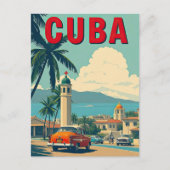  Havana Cuba Classic Car Retro Reizen Briefkaart (Voorkant)