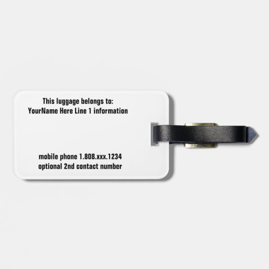 Havana Cuba Colorful Cuban Architecture Bagagelabel (Achterkant horizontaal)