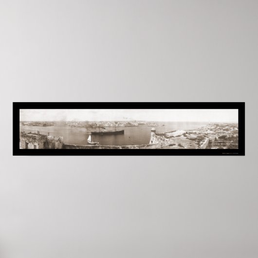 Havana, Cuba Departure Foto 1911 Poster (Voorkant)