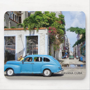 Havana Cuba Elegant Blue Vintage Car Muismat