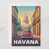 Havana Cuba Feestdagenkaart (Voorkant)