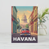Havana Cuba Feestdagenkaart (Staand voorkant)