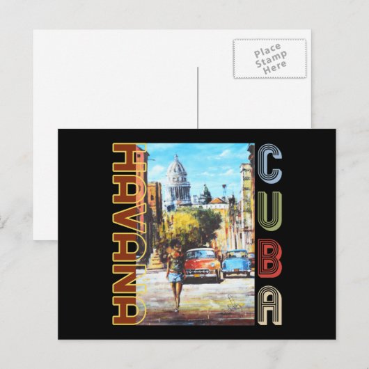 Havana Cuba Fine Art - Nationale Hoofdstad Briefkaart (Voorkant / Achterkant)