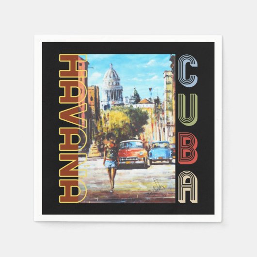 Havana Cuba Fine Art - Nationale Hoofdstad Servet (Voorkant)