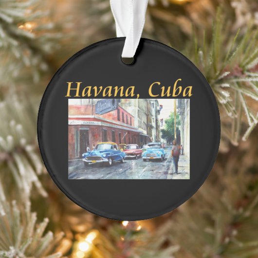 Havana Cuba Floridita Kunst Ornament (Boom)