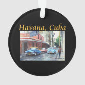 Havana Cuba Floridita Kunst Ornament (achterkant)