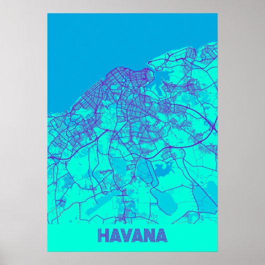 Havana - Cuba Galaxy City Map Poster (Voorkant)