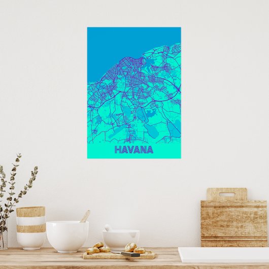 Havana - Cuba Galaxy City Map Poster (Keuken)