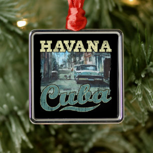 Havana Cuba Graffiti Street Art: Love Habana Metalen Ornament