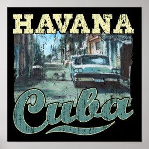 Havana Cuba Graffiti Street Art: Love Habana Poster