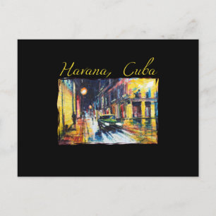 Havana Cuba - Habana Vieja Nachtscène Briefkaart