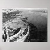 Havana, Cuba Harbour met een deel van Morro Castle Poster (Voorkant)