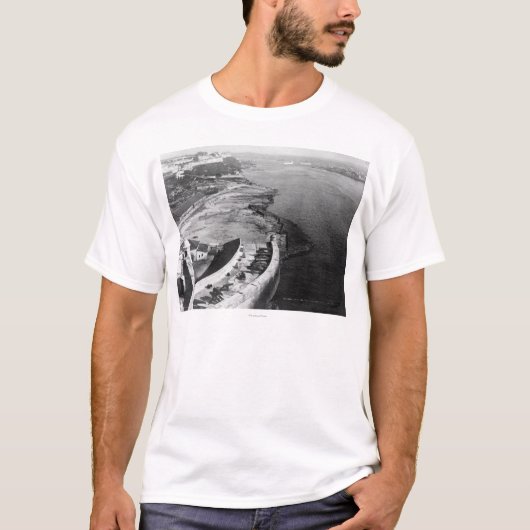 Havana, Cuba Harbour met een deel van Morro Castle T-shirt (Voorkant)