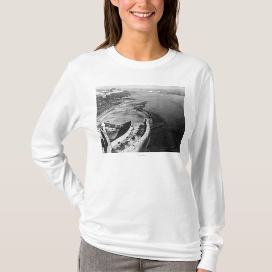 Havana, Cuba Harbour met een deel van Morro Castle T-shirt (Voorkant)