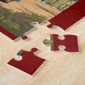 Havana Cuba Illustratie Travel Art Vintage Legpuzzel (Zijkant)