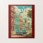 Havana Cuba Illustratie Travel Art Vintage Legpuzzel<br><div class="desc">Havana retro vector reisontwerp. Van een wandeling door de geplaveide straten van Oud Havana tot een cruise langs de Malecón,  de stad biedt een tijdloze mix van geschiedenis,  kunst en Caribische energie.</div>
