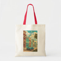 Havana Cuba Illustratie Travel Art Vintage