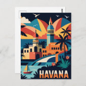 Havana Cuba Island Vintage Reisstad Briefkaart (Voorkant / Achterkant)