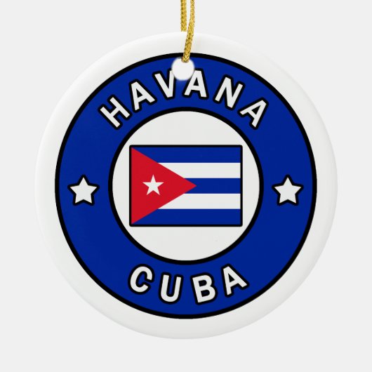 Havana Cuba Keramisch Ornament (Voorkant)