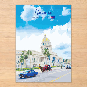 Havana, Cuba - Klassieke Vintage Soul Acryl Uitnodigingen