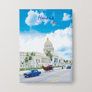 Havana, Cuba - Klassieke Vintage Soul Button