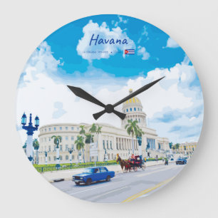 Havana, Cuba - Klassieke Vintage Soul Grote Klok