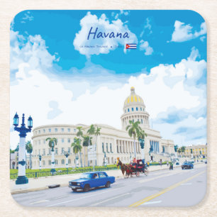 Havana, Cuba - Klassieke Vintage Soul Kartonnen Onderzetters