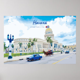 Havana, Cuba - Klassieke Vintage Soul Poster