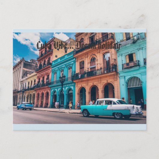 Havana Cuba Kleurrijke 'Cuba vibe' Briefkaart (Voorkant)