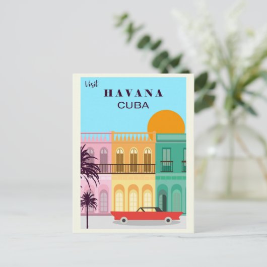  Havana Cuba Kleurrijke Reizen Briefkaart (Staand voorkant)