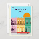  Havana Cuba Kleurrijke Reizen Briefkaart (Voorkant / Achterkant)