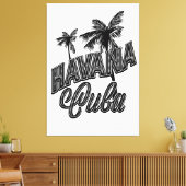 Havana Cuba  letterkunst. Canvas Afdruk (Insitu (Woonkamer))