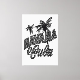 Havana Cuba  letterkunst. Canvas Afdruk