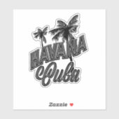 Havana Cuba  letterkunst. Sticker (Vel)
