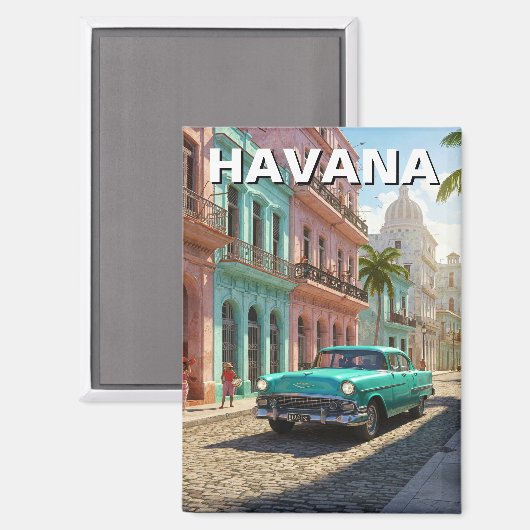Havana Cuba Magneet (Voorkant / Achterkant)