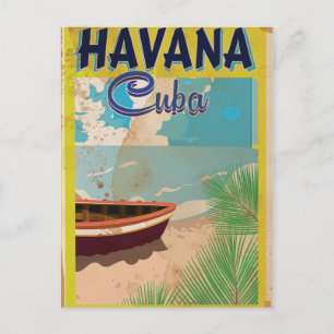 Havana, Cuba Oude vakantieposter Briefkaart