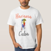 havana cuba, papegaai t-shirt (Voorkant)