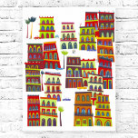 Havana Cuba Poster<br><div class="desc">Moderne hedendaagse stadkunst gebaseerd op Havana,  Cuba. Levendige kleuren en leuke details. Originele kunst van Nic Squirrell.</div>
