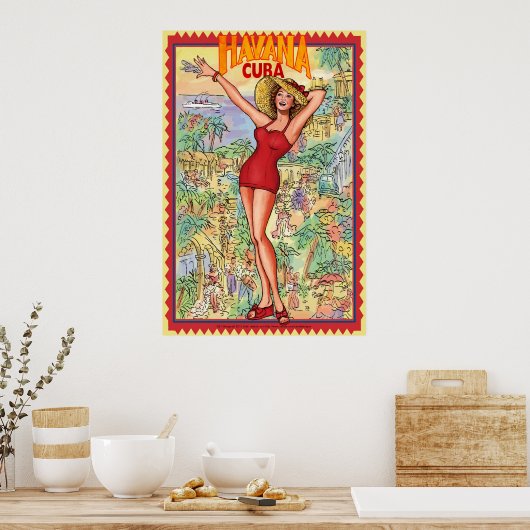 havana cuba poster (Keuken)
