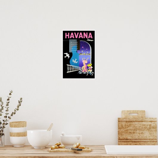 Havana Cuba — poster van oudsher reizen (Keuken)