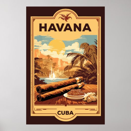 Havana, Cuba, Reisadvertentie Poster (Voorkant)