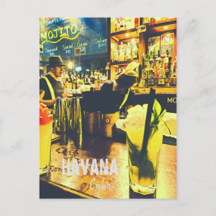 Havana Cuba reisdruk Mojito bar Briefkaart