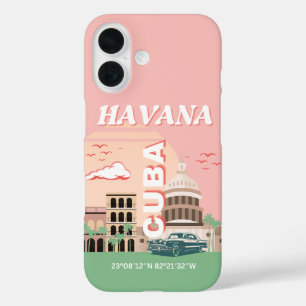 Havana Cuba Retro  Kunst iPhone 16 Hoesje