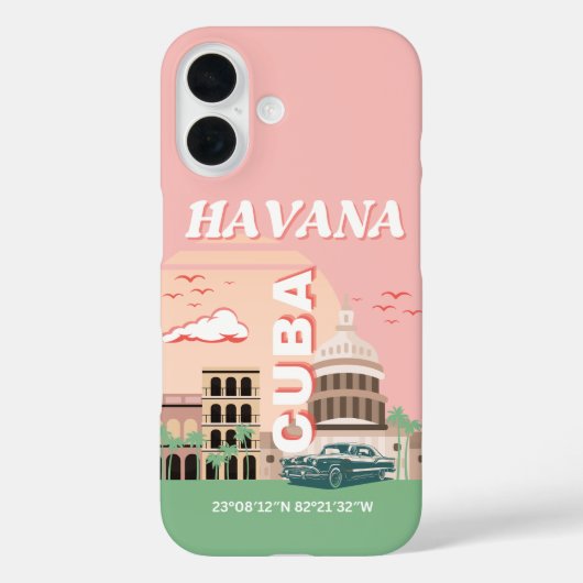 Havana Cuba Retro Kunst Case-Mate iPhone Case (Achterkant)