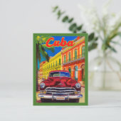 Havana Cuba Retro Reizen – koloniale oude auto Briefkaart (Staand voorkant)