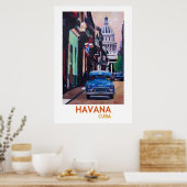 Havana Cuba - Retro Style Poster II (Keuken)