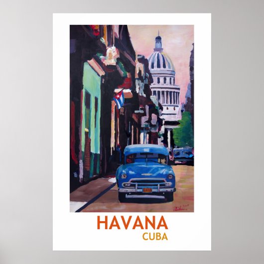 Havana Cuba - Retro Style Poster II (Voorkant)