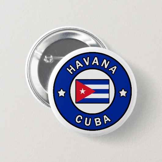 Havana Cuba Ronde Button 5,7 Cm (Voorkant /achterkant)