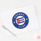Havana Cuba Ronde Sticker (Envelop)