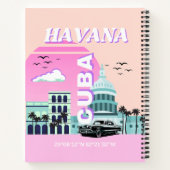 Havana Cuba Roze Reiskunst Notitieboek (Achterkant)